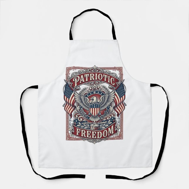 Patriotic County Parade Vector Graphic Tee_1 Apron (Front)