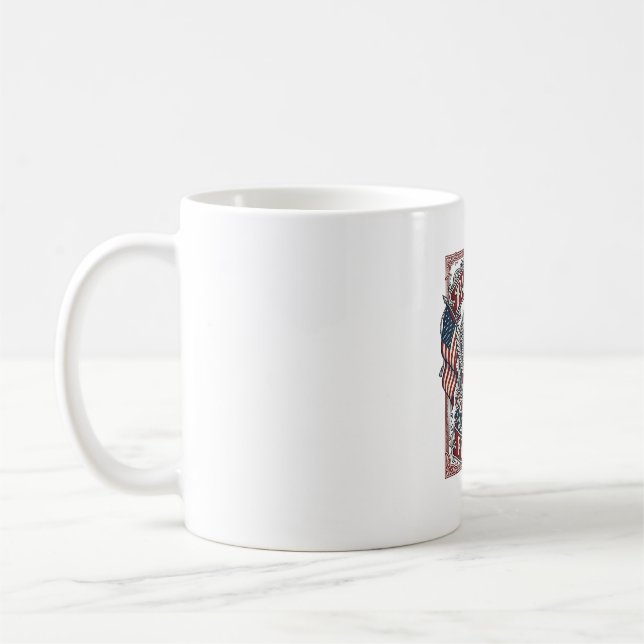 Patriotic County Parade Vector Graphic Tee_1 Coffee Mug (Left)