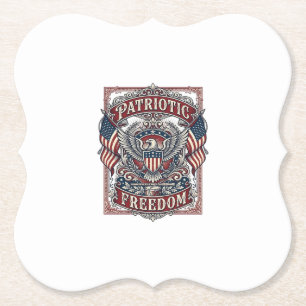 Patriotic County Parade Vector Graphic Tee_1 Paper Coaster