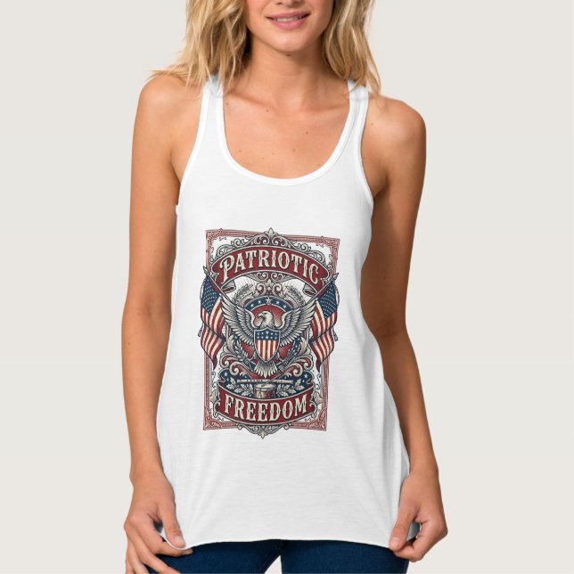 Patriotic County Parade Vector Graphic Tee_1 Singlet (Front)