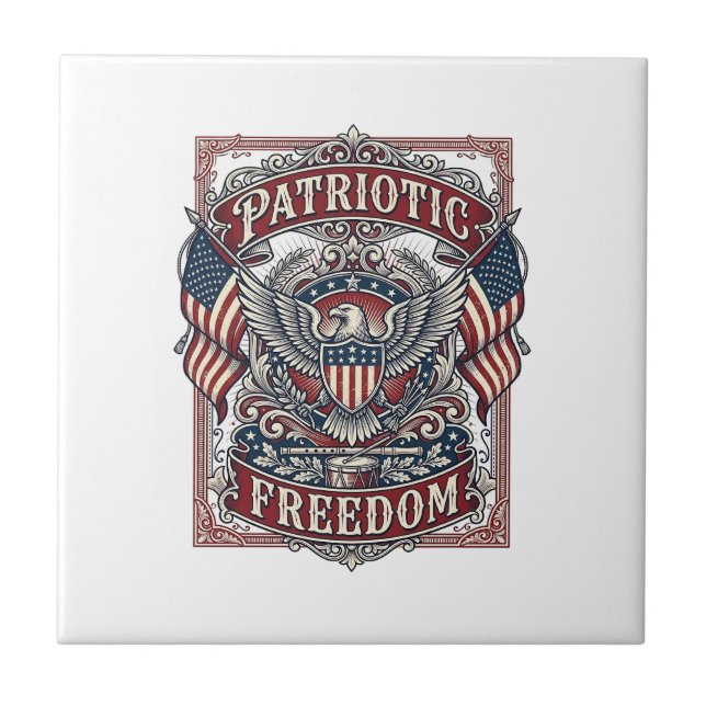 Patriotic County Parade Vector Graphic Tee_1 Tile (Front)
