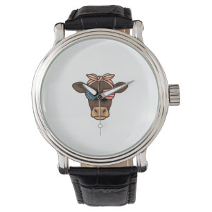 Patriotic Cow Head Sunglasses Vintage Design_1 Watch