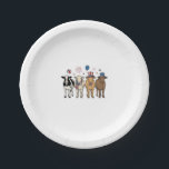 Patriotic Cow Lineup Vintage Vector Shirt Design_1 Paper Plate<br><div class="desc">Patriotic Cow Lineup Vintage Vector Shirt Design_1</div>