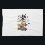 Patriotic Cow Lineup Vintage Vector Shirt Design_1 Tea Towel<br><div class="desc">Patriotic Cow Lineup Vintage Vector Shirt Design_1</div>