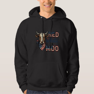 Patriotic Cow Red White Moo 4th of July Shirt Desi