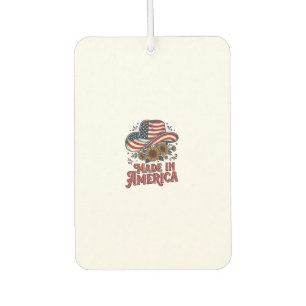 Patriotic Cowboy Hat Made in America Shirt Design_ Car Air Freshener