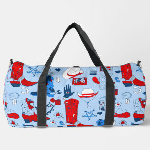 patriotic cowboy wiccan cowgirl western  duffle bag