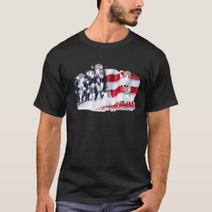 Patriotic Cows Heifers American Flag With Cow Anim T-Shirt