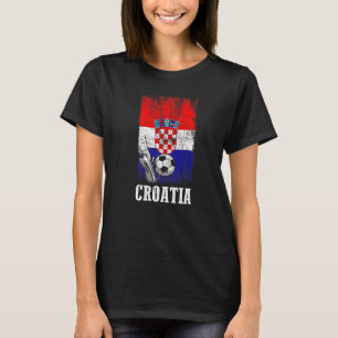 Patriotic Croatian Soccer Player  Croatia Flag Soc T-Shirt