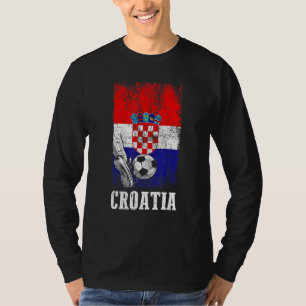 Patriotic Croatian Soccer Player Croatia Flag Soc T-Shirt