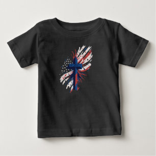 "Patriotic Cross – Celebrate with Pride and Tradit Baby T-Shirt