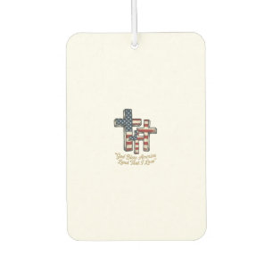 Patriotic Cross God Bless America Shirt Design_1 Car Air Freshener