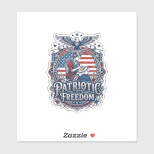 Patriotic Cross Stitcher Vector Graphic Tee_1