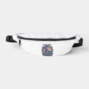 Patriotic Cross Stitcher Vector Graphic Tee_1 Bum Bags