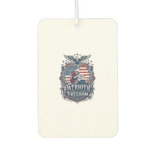 Patriotic Cross Stitcher Vector Graphic Tee_1 Car Air Freshener