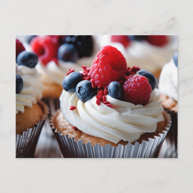 Patriotic Cupcake Postcard (Front)