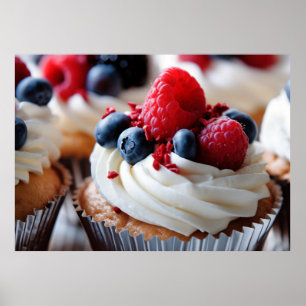 Patriotic Cupcake Poster