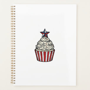 Patriotic Cupcake Vintage Engraving Fourth of July Planner