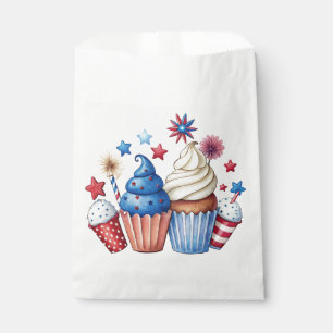 Patriotic cupcakes favour bags