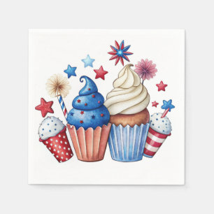 Patriotic cupcakes napkin