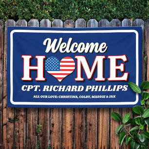Patriotic Custom Military Welcome Home Banner