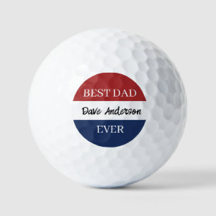 Patriotic Custom Name Surname Dad Golf Balls