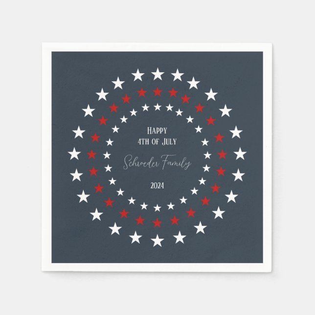 Patriotic Customisable Paper Napkin (Front)