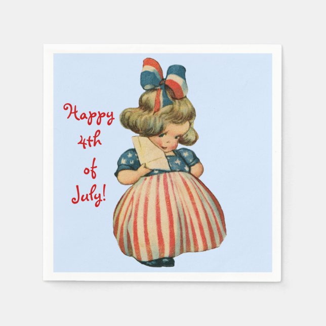 Patriotic Cutie Napkin (Front)