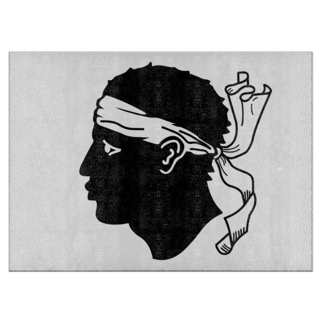 Patriotic cutting board with Flag of Corsica (Front)