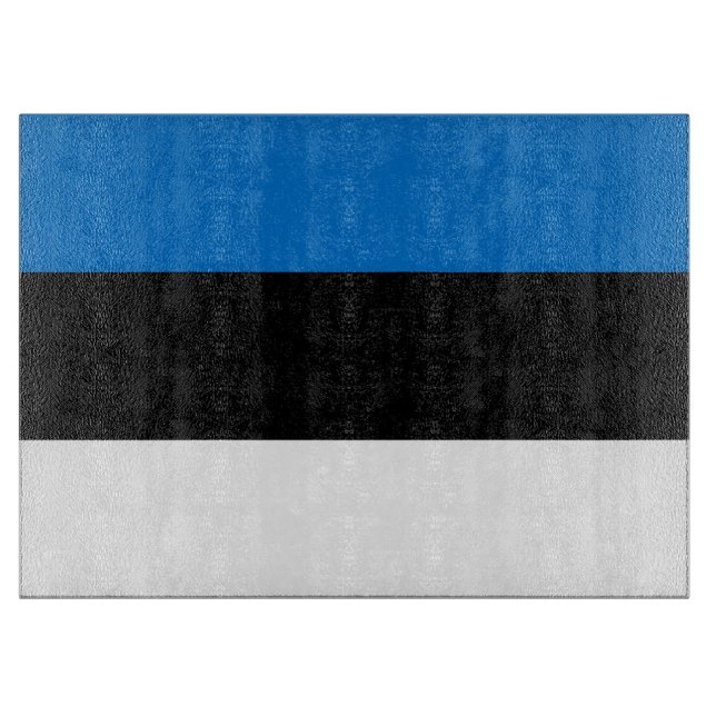 Patriotic cutting board with Flag of Estonia (Front)