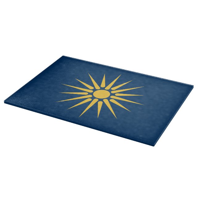 Patriotic cutting board with Flag of Macedonia (Corner)