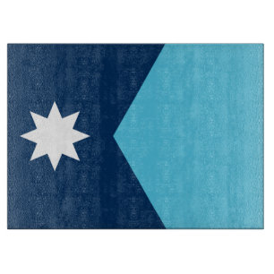 Patriotic cutting board with Flag of Minnesota, US