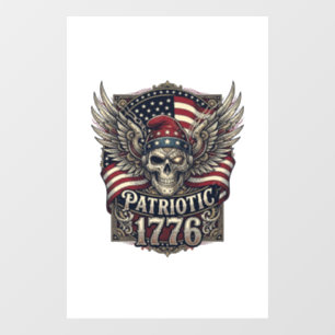 Patriotic Cyber Liberty Skull Cyberpunk Future Fre