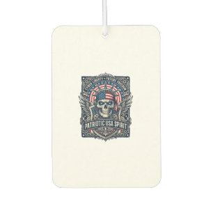 Patriotic Cyber Liberty Skull Cyberpunk Future Fre Car Air Freshener