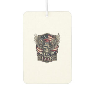 Patriotic Cyber Liberty Skull Cyberpunk Future Fre Car Air Freshener