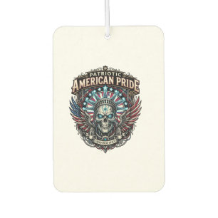 Patriotic Cyber Liberty Skull Cyberpunk Future Fre Car Air Freshener