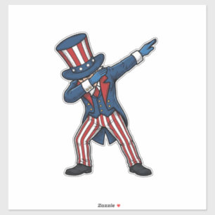 Patriotic Dabbing Character Vintage Vector Design_