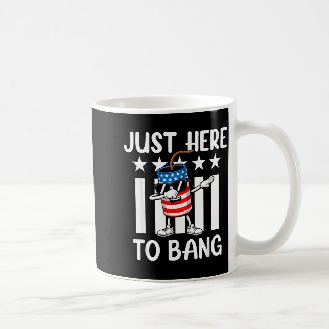 Patriotic dabbing firecracker usa for july fourth  coffee mug (Right)