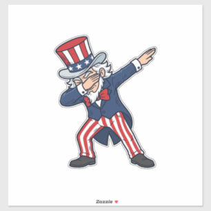 Patriotic Dabbing Gentleman Vintage Vector Design_