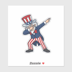 Patriotic Dabbing Gentleman Vintage Vector Design_