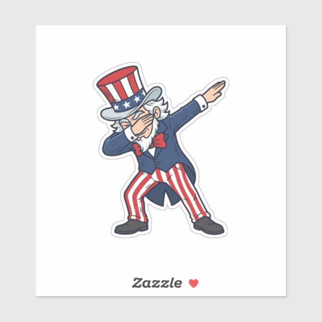 Patriotic Dabbing Gentleman Vintage Vector Design_ (Sheet)