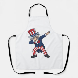 Patriotic Dabbing Gentleman Vintage Vector Design_ Apron