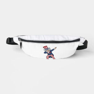 Patriotic Dabbing Gentleman Vintage Vector Design_ Bum Bags