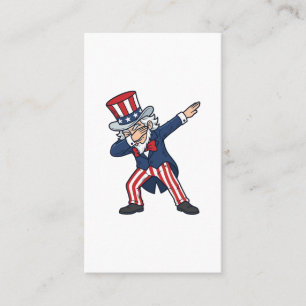 Patriotic Dabbing Gentleman Vintage Vector Design_ Business Card