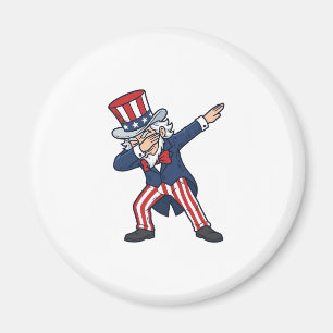Patriotic Dabbing Gentleman Vintage Vector Design_ Magnet