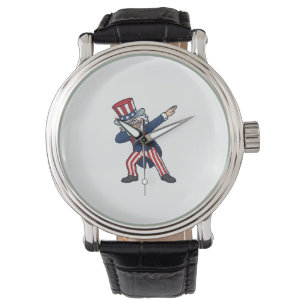 Patriotic Dabbing Gentleman Vintage Vector Design_ Watch