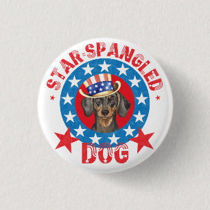 Patriotic Dachshund 3 Cm Round Badge