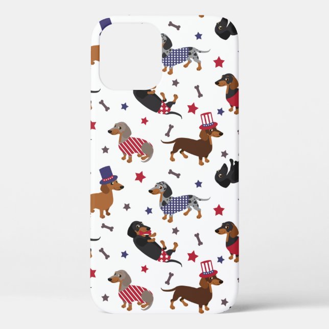 Patriotic Dachshund Case-Mate iPhone Case (Back)