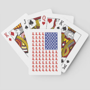 Patriotic Dachshund Doxie Playing Cards