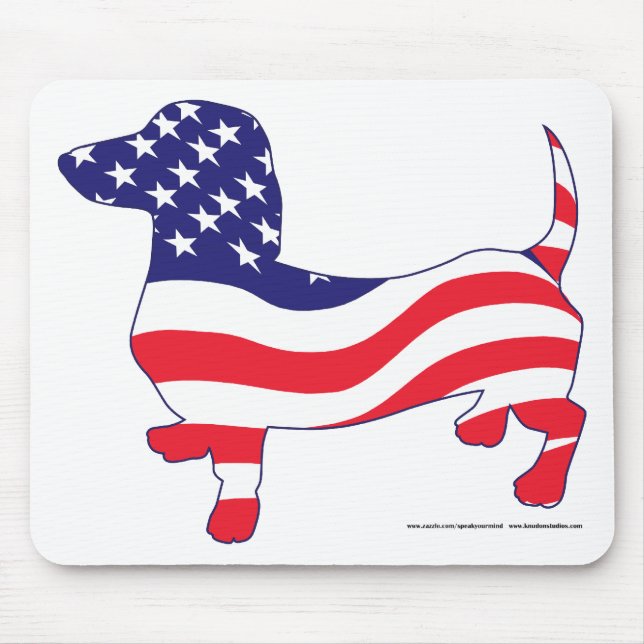 Patriotic Dachshund Mouse Pad (Front)